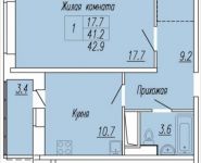 1-комнатная квартира площадью 42.9 кв.м, Институтская 2-я ул., 32 | цена 4 100 000 руб. | www.metrprice.ru