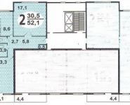 2-комнатная квартира площадью 52 кв.м, Таллинская улица, 17к4 | цена 10 800 000 руб. | www.metrprice.ru