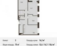 3-комнатная квартира площадью 75 кв.м, Автозаводская ул., 23С931 | цена 11 415 000 руб. | www.metrprice.ru