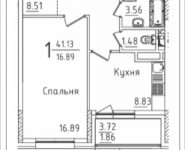 1-комнатная квартира площадью 41.13 кв.м, Михайлова, 31, корп.31 | цена 5 773 765 руб. | www.metrprice.ru