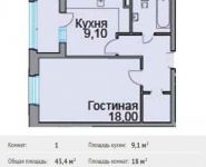 1-комнатная квартира площадью 43 кв.м, Горького ул. (Костино мкр), 79 | цена 3 290 000 руб. | www.metrprice.ru