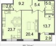 3-комнатная квартира площадью 81.5 кв.м, Серебрякова, 11-13, корп.2 | цена 11 812 203 руб. | www.metrprice.ru