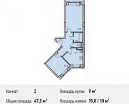 2-комнатная квартира площадью 47 кв.м, Потаповская Роща ул., 1К1 | цена 6 032 500 руб. | www.metrprice.ru