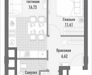 1-комнатная квартира площадью 42 кв.м, Акуловская улица, 23 | цена 11 020 000 руб. | www.metrprice.ru