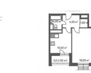 1-комнатная квартира площадью 40 кв.м, Софьи Ковалевской ул, 20 | цена 7 030 000 руб. | www.metrprice.ru