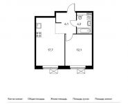 1-комнатная квартира площадью 40.1 кв.м,  | цена 4 567 591 руб. | www.metrprice.ru