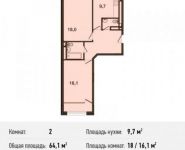 2-комнатная квартира площадью 64.1 кв.м, Донецкая улица, 30с29 | цена 5 192 100 руб. | www.metrprice.ru