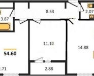 2-комнатная квартира площадью 54.6 кв.м, Производственная ул., 6 | цена 5 903 625 руб. | www.metrprice.ru
