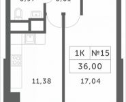 1-комнатная квартира площадью 36 кв.м в ЖК "Новоселки", Мякининское шоссе, 1 | цена 3 405 600 руб. | www.metrprice.ru