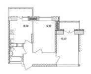 2-комнатная квартира площадью 49.8 кв.м, Мира ул., 2 | цена 4 014 254 руб. | www.metrprice.ru