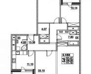 3-комнатная квартира площадью 111 кв.м, Лазоревый пр., 3С5 | цена 27 241 550 руб. | www.metrprice.ru