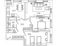 3-комнатная квартира площадью 78.15 кв.м, Рязанский проспект, д.влд 2 | цена 15 194 313 руб. | www.metrprice.ru