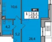 1-комнатная квартира площадью 50 кв.м, Весенняя улица, 5 | цена 3 600 000 руб. | www.metrprice.ru