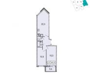 2-комнатная квартира площадью 63.3 кв.м,  | цена 4 987 400 руб. | www.metrprice.ru