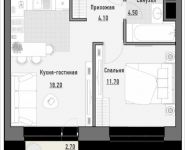 1-комнатная квартира площадью 38.83 кв.м в ЖК "Березовая Аллея", 1-я Ямская, 49 | цена 9 890 000 руб. | www.metrprice.ru