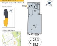 1-комнатная квартира площадью 38.5 кв.м в ЖК "SHIROKAYA", Широкая улица, д.30 | цена 6 182 715 руб. | www.metrprice.ru