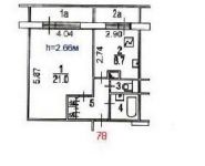 1-комнатная квартира площадью 39.2 кв.м, Бирюлёвская улица, 49к1 | цена 5 300 000 руб. | www.metrprice.ru