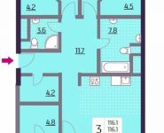 3-комнатная квартира площадью 116.1 кв.м, Хорошёвская 3-я улица, д.12 | цена 22 059 000 руб. | www.metrprice.ru