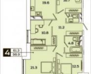 4-комнатная квартира площадью 98 кв.м, Рязанский просп. | цена 15 246 424 руб. | www.metrprice.ru