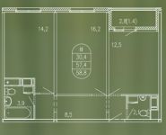 2-комнатная квартира площадью 58.8 кв.м, Производственная ул., 6 | цена 6 938 400 руб. | www.metrprice.ru