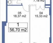1-комнатная квартира площадью 56.7 кв.м, Мясницкая улица, 17с2 | цена 6 896 602 руб. | www.metrprice.ru