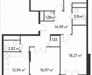 4-комнатная квартира площадью 101.96 кв.м, Фабрициуса | цена 23 450 800 руб. | www.metrprice.ru