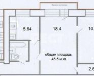 2-комнатная квартира площадью 55 кв.м, Бобруйская улица, 6к1 | цена 7 250 000 руб. | www.metrprice.ru