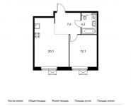 1-комнатная квартира площадью 44 кв.м,  | цена 5 733 200 руб. | www.metrprice.ru