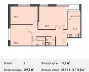 3-комнатная квартира площадью 109.1 кв.м, Докучаев пер., 2 | цена 26 184 000 руб. | www.metrprice.ru