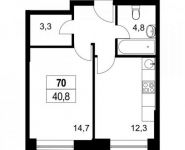 1-комнатная квартира площадью 40.8 кв.м в ЖК "Маяковский", Головинское ш., 10 | цена 7 939 680 руб. | www.metrprice.ru