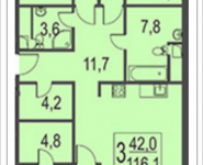 3-комнатная квартира площадью 116.1 кв.м, 3-я Хорошёвская улица, владение 7, корп.12 | цена 21 246 300 руб. | www.metrprice.ru