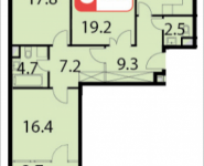 3-комнатная квартира площадью 94.6 кв.м, Ивановская, 7, корп.11 | цена 7 941 670 руб. | www.metrprice.ru