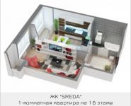1-комнатная квартира площадью 43.3 кв.м в ЖК "SREDA", Рязанский проспект, 2, корп.2 | цена 6 750 001 руб. | www.metrprice.ru