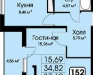 1-комнатная квартира площадью 39 кв.м, Можайское ш., 12 | цена 2 402 200 руб. | www.metrprice.ru