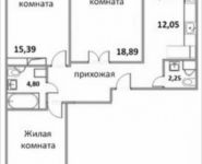 3-комнатная квартира площадью 86.9 кв.м, Народная улица, 23 | цена 5 214 000 руб. | www.metrprice.ru