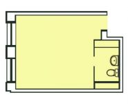 1-комнатная квартира площадью 26 кв.м, улица Дмитрия Ульянова, 6к1 | цена 2 340 000 руб. | www.metrprice.ru