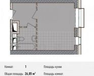 1-комнатная квартира площадью 26 кв.м, Ильменский пр., 14 | цена 4 141 950 руб. | www.metrprice.ru