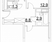 2-комнатная квартира площадью 54 кв.м, Транспортный проезд, 15 | цена 4 975 020 руб. | www.metrprice.ru