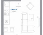 1-комнатная квартира площадью 26.33 кв.м, Новорязанское шоссе, 12, корп.12 | цена 2 018 721 руб. | www.metrprice.ru