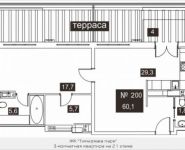 3-комнатная квартира площадью 60.1 кв.м в ЖК "Тимирязев Парк",  | цена 21 035 000 руб. | www.metrprice.ru