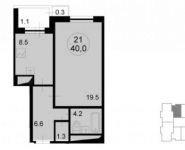 1-комнатная квартира площадью 41.4 кв.м, Радио ул. | цена 4 396 928 руб. | www.metrprice.ru
