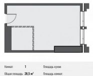 1-комнатная квартира площадью 28.5 кв.м, Новодмитровская ул., 5А | цена 4 785 150 руб. | www.metrprice.ru