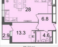 2-комнатная квартира площадью 54 кв.м, Серебрякова, корп.2 | цена 7 992 000 руб. | www.metrprice.ru