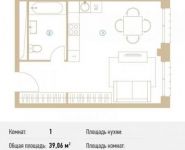 1-комнатная квартира площадью 39.1 кв.м, Кожевнический пр., 4 | цена 17 151 676 руб. | www.metrprice.ru