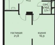 1-комнатная квартира площадью 65.4 кв.м, Ефремова ул., 12 | цена 42 000 000 руб. | www.metrprice.ru