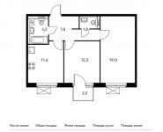 2-комнатная квартира площадью 56.9 кв.м, Боровское ш, 2к3 | цена 12 546 450 руб. | www.metrprice.ru