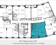 1-комнатная квартира площадью 53.69 кв.м, Вавилова, 69 | цена 11 821 572 руб. | www.metrprice.ru