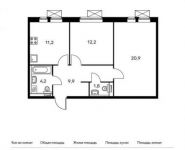 2-комнатная квартира площадью 60.2 кв.м, Южная ул., 11 | цена 5 074 860 руб. | www.metrprice.ru