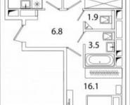 2-комнатная квартира площадью 57 кв.м, Рязанский просп. | цена 8 532 945 руб. | www.metrprice.ru