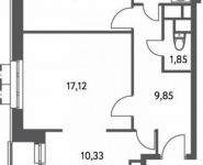 2-комнатная квартира площадью 57.2 кв.м, Стадионная улица, 4 | цена 9 226 182 руб. | www.metrprice.ru